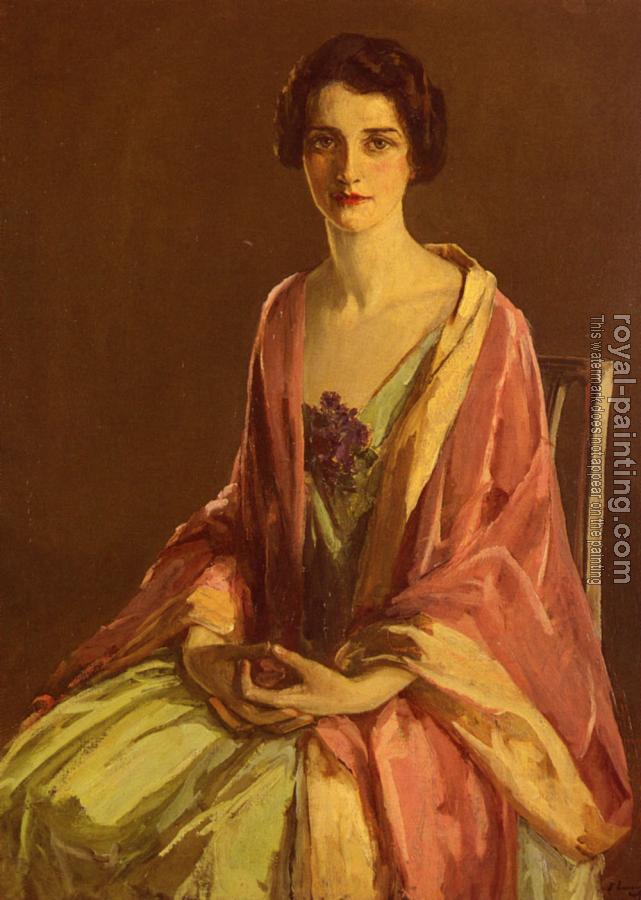 Sir John Lavery : Portrait Of Miss Julia McGuire